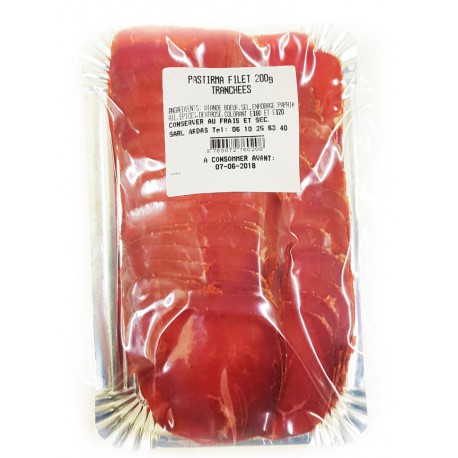 Basterma ​Pastirma rond gite de boeuf tranchee Ardas 200g​